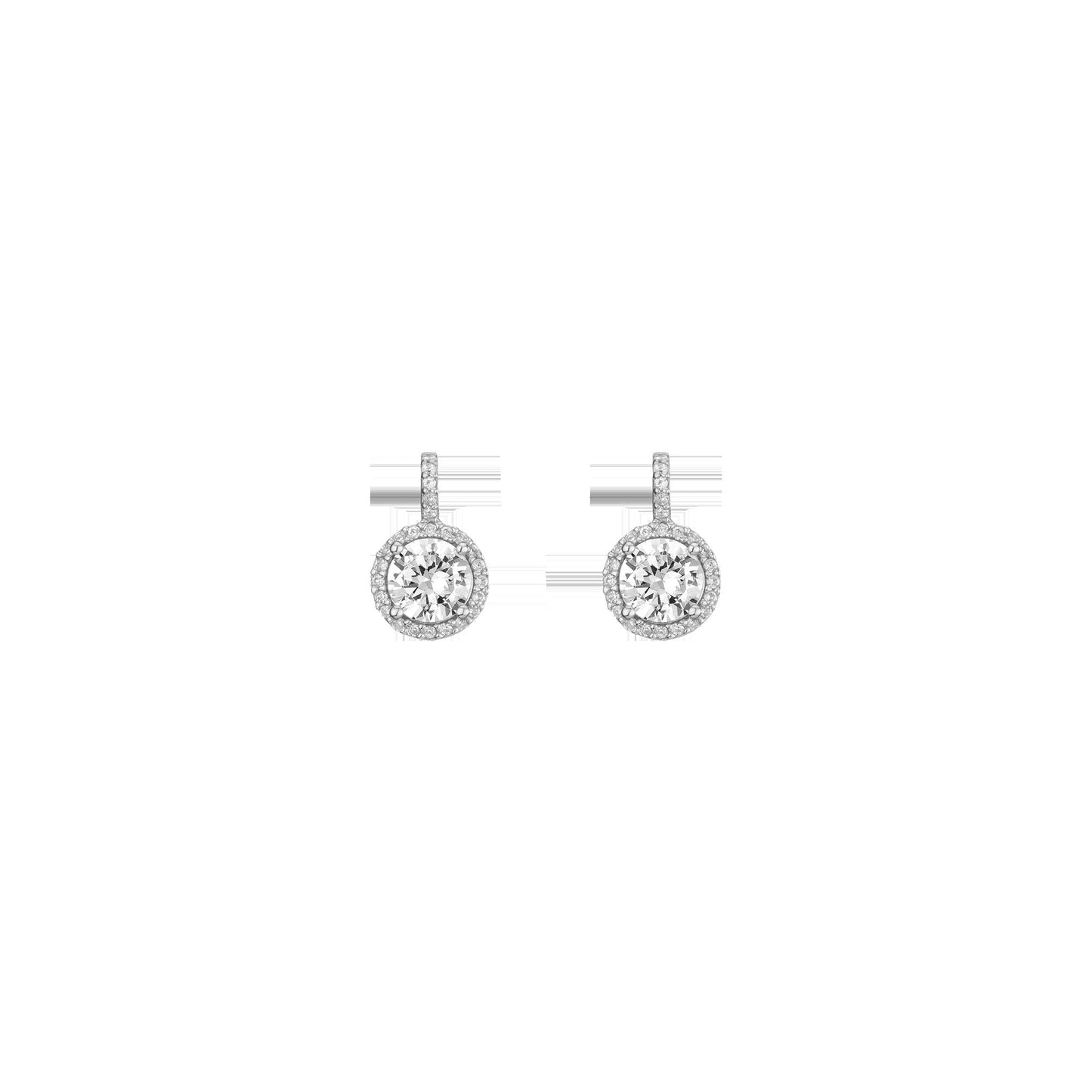 Lab Grown White Sapphire Edwardian Earrings