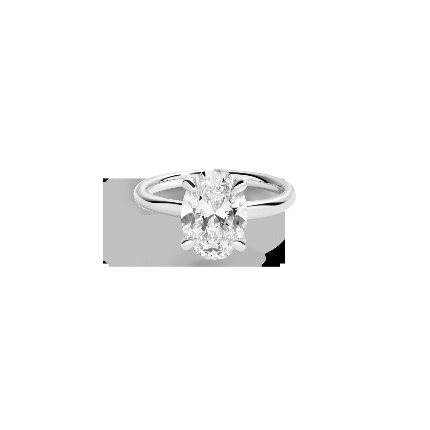 3ct Oval Lab Grown Diamond Solitaire Ring