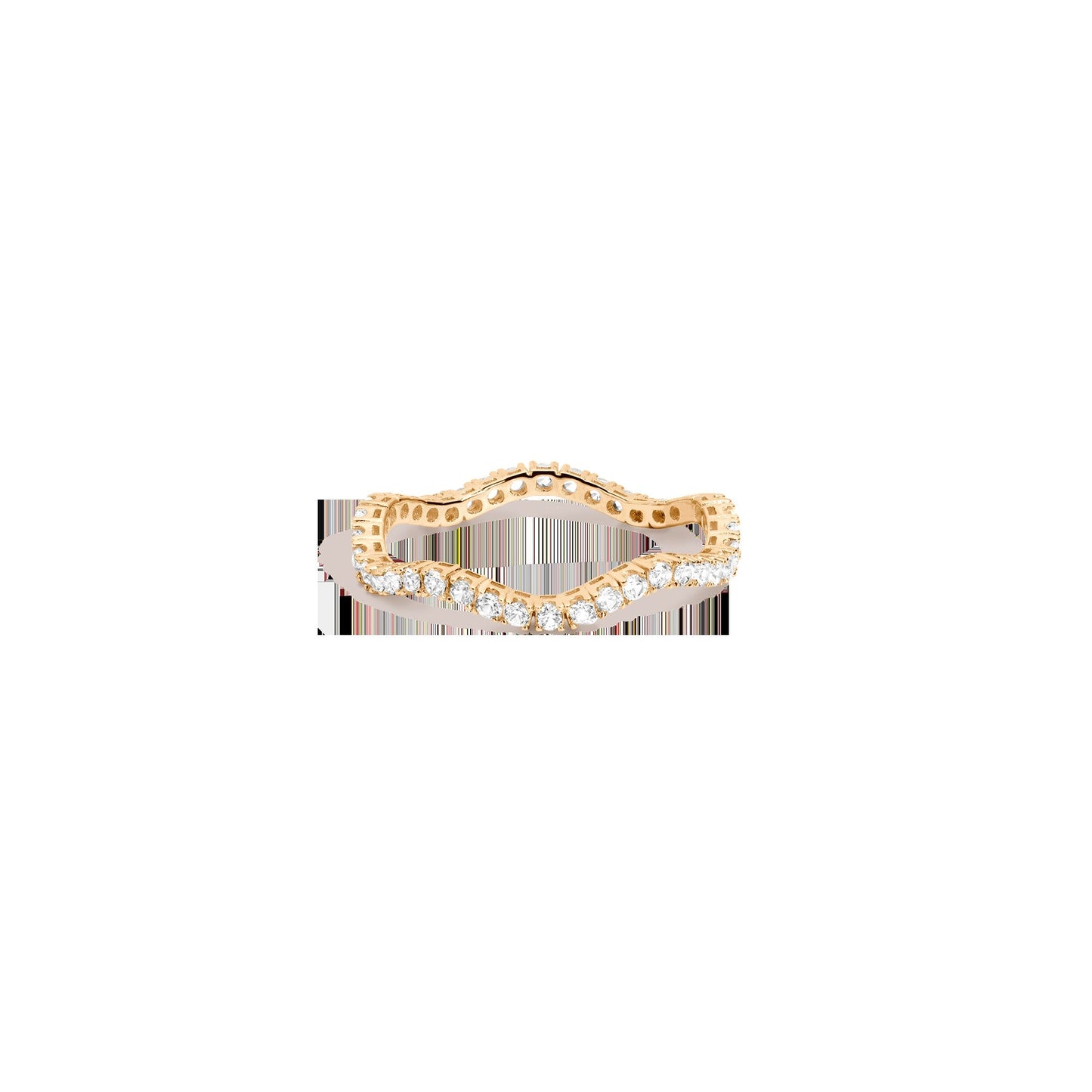 Lab Grown White Sapphire Wave Ring