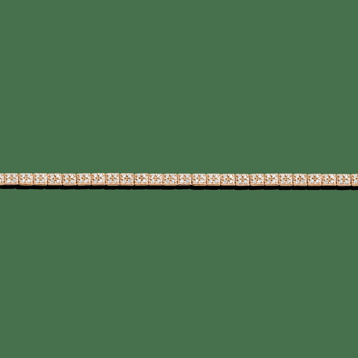 Diamond Cluster Tennis Bracelet