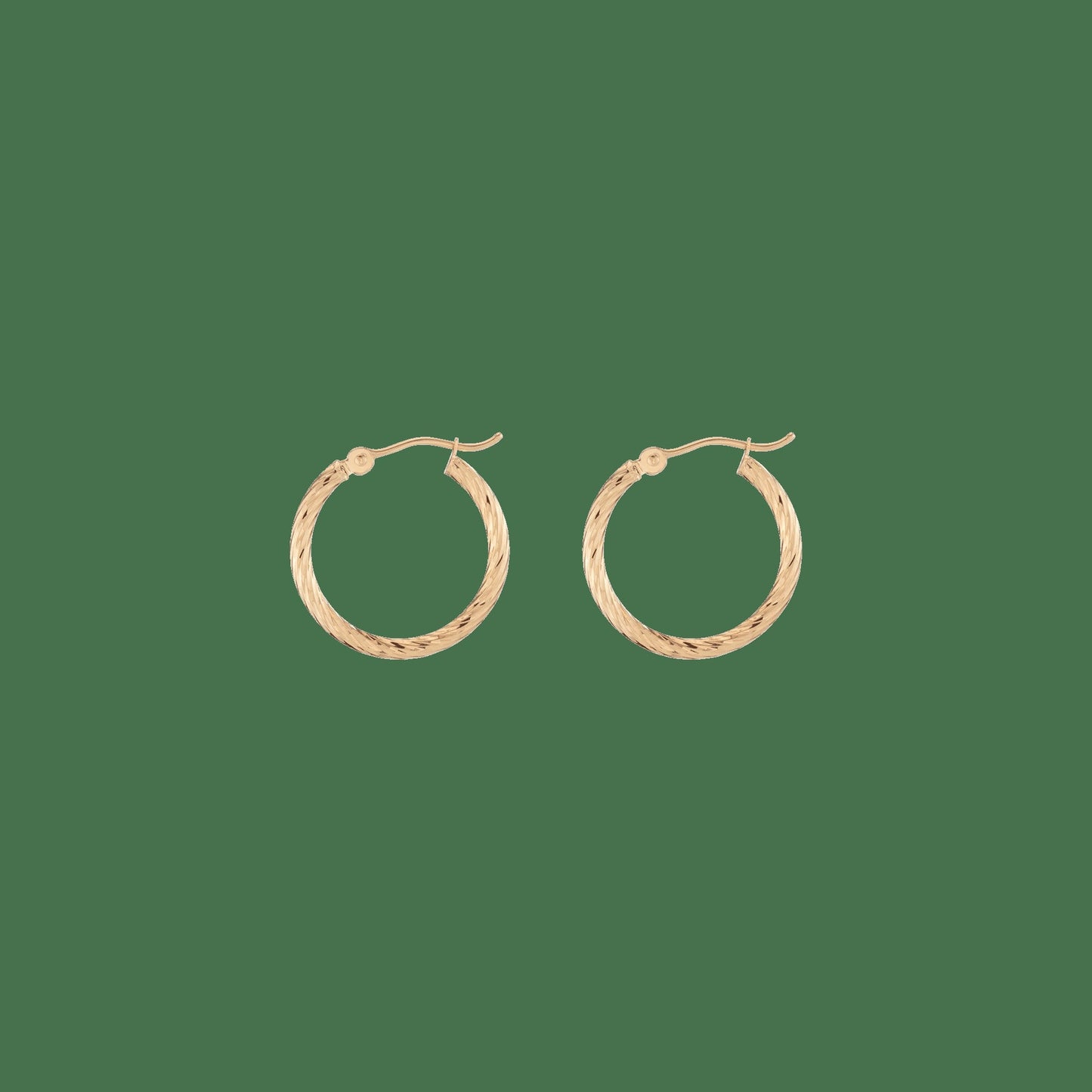 Thin Twisted Hoop Earrings (20mm)