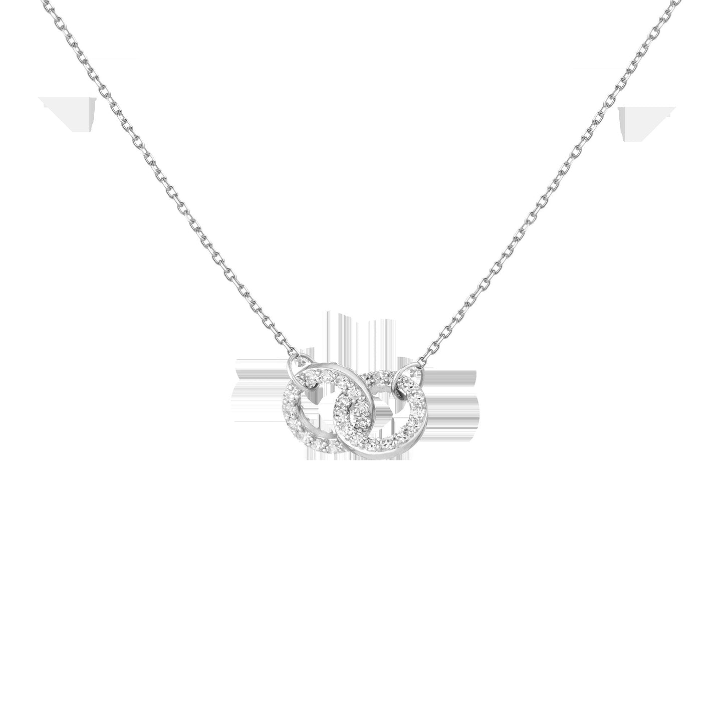 Double Lab Grown Diamond Connection Necklace