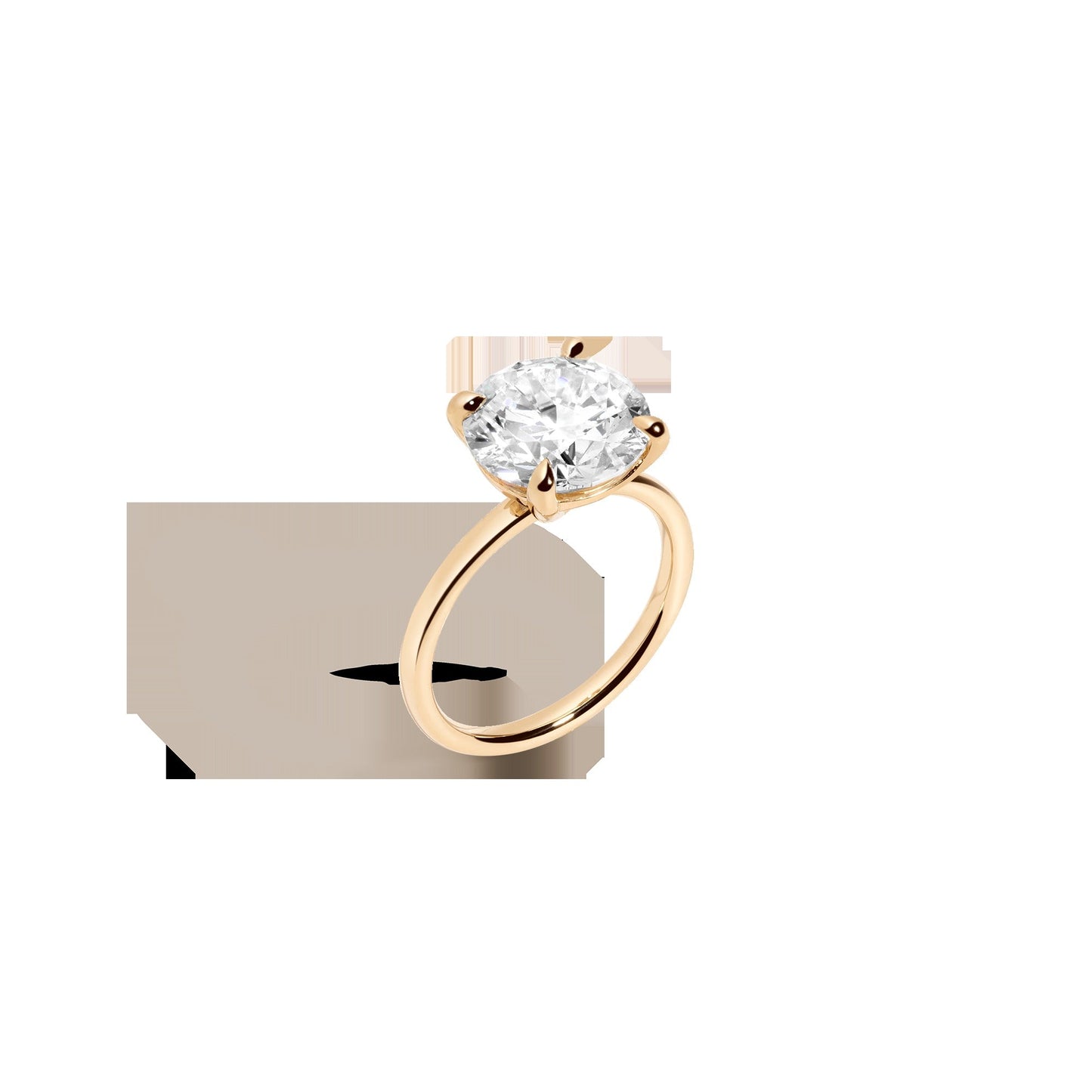 4ct Round Lab Grown Diamond Solitaire Ring
