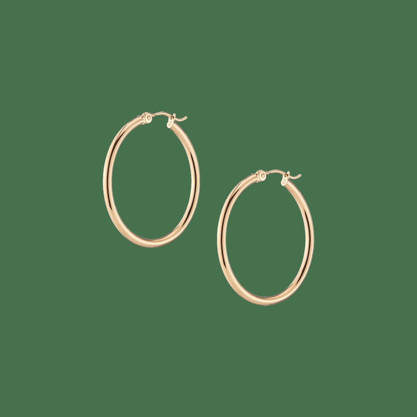 Gold Hoop Earrings - 2mm