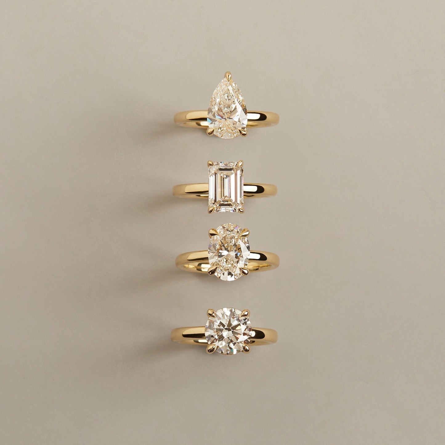3ct Round Lab Grown Diamond Solitaire Ring