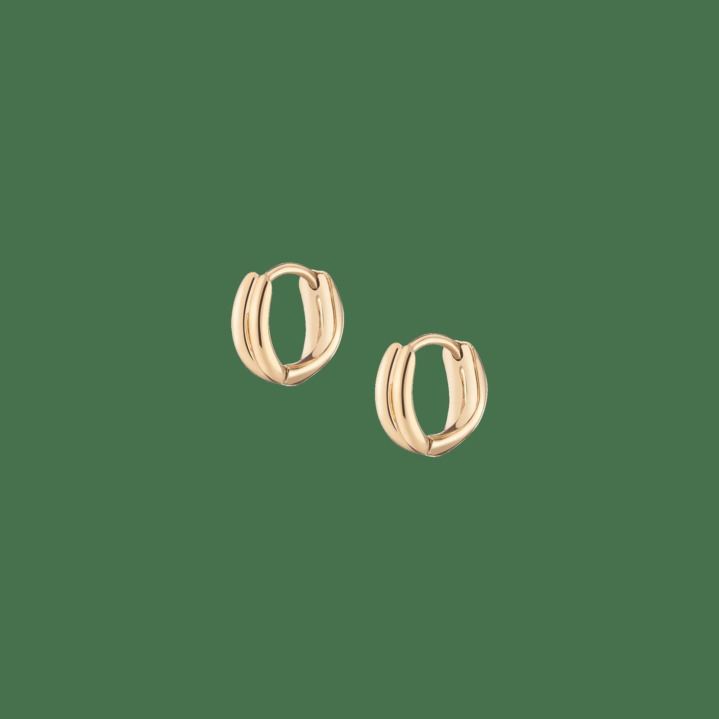 Crossover Huggie Earrings