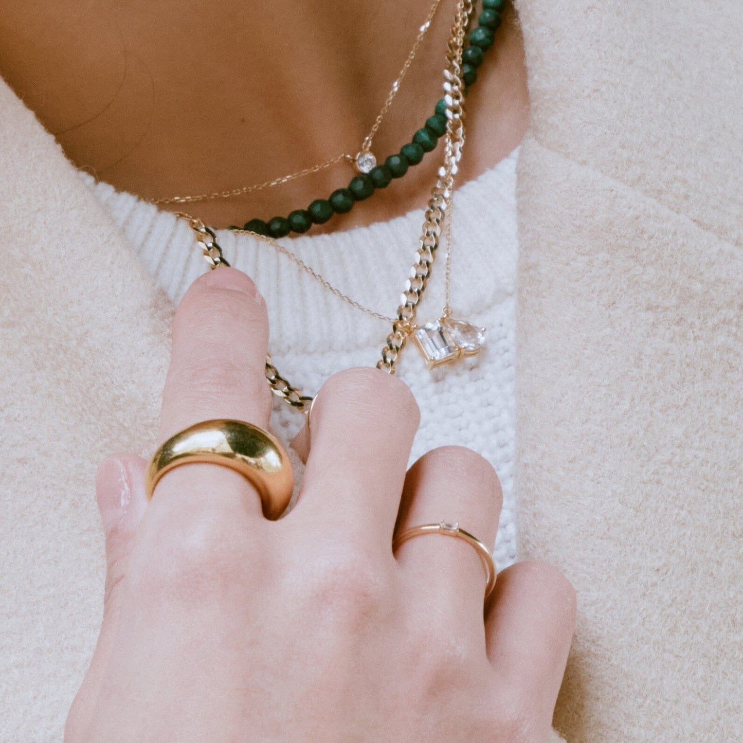 Toi et Moi Gemstone Classic Necklace