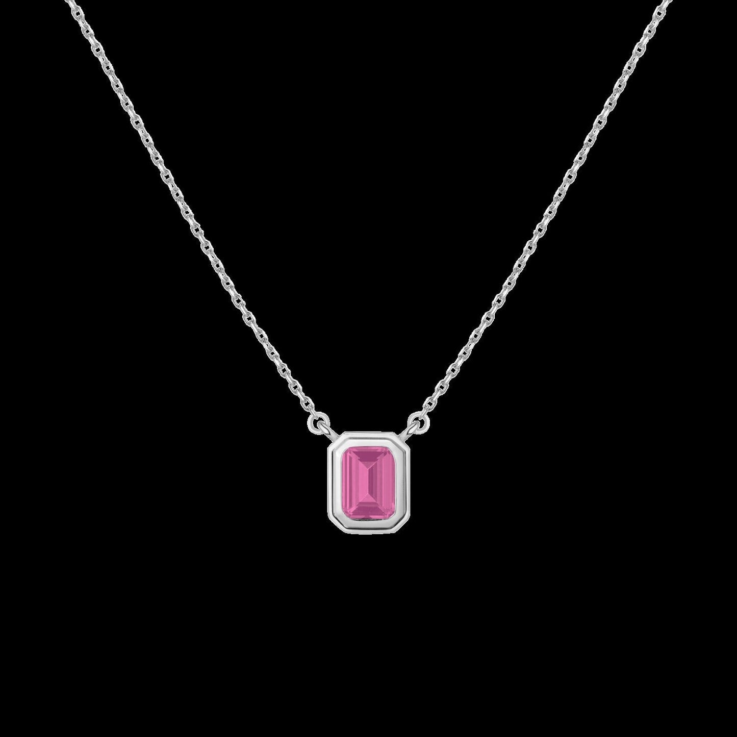 Lab Grown Pink Sapphire Heirloom Necklace