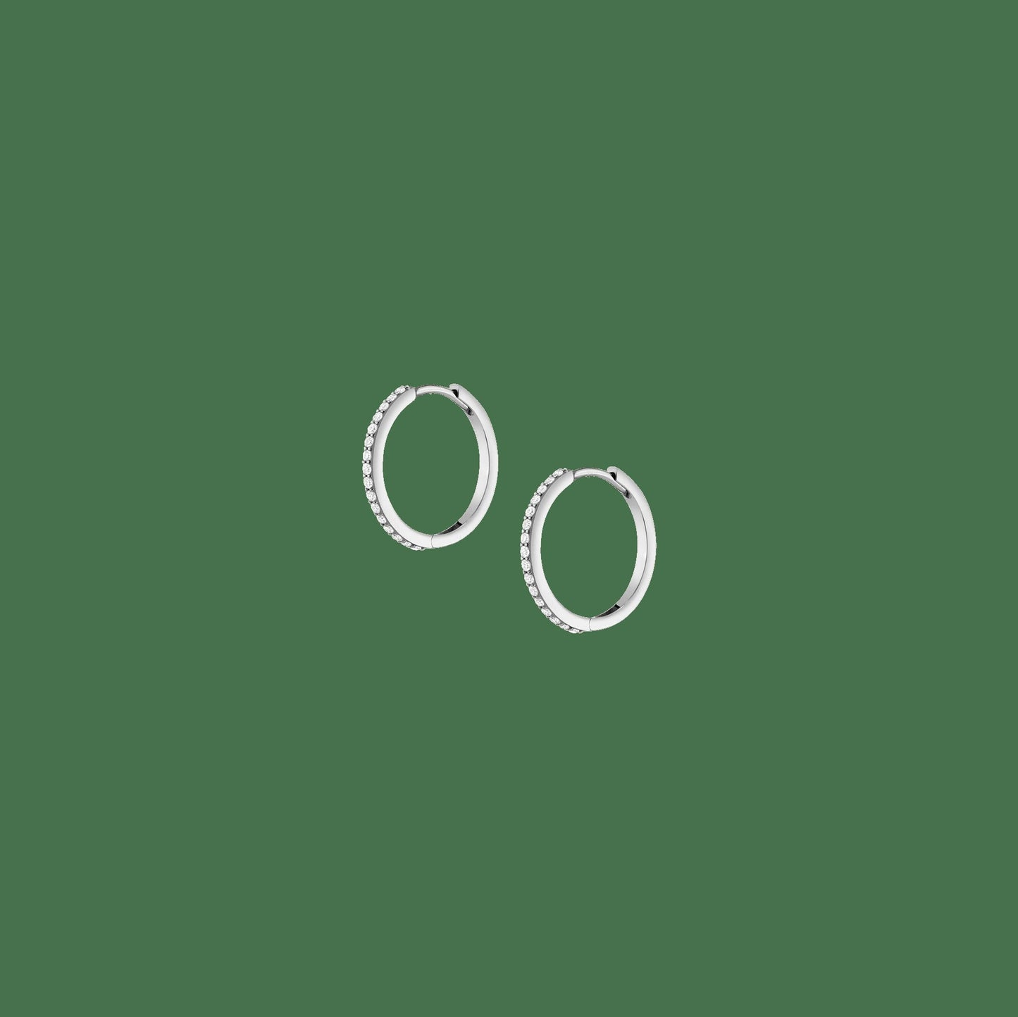 Thin Forever Diamond Hinged Huggie Earrings