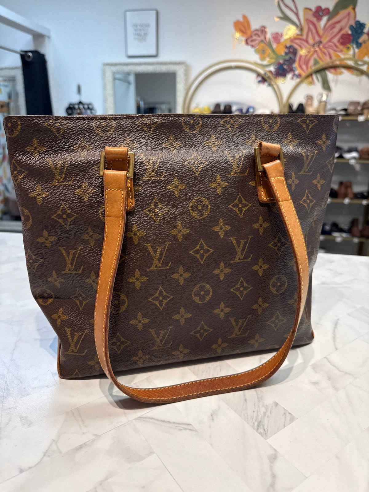Louis Vuitton Monogram Cabas Piano Shoulder Bag, 12"x9.5"
