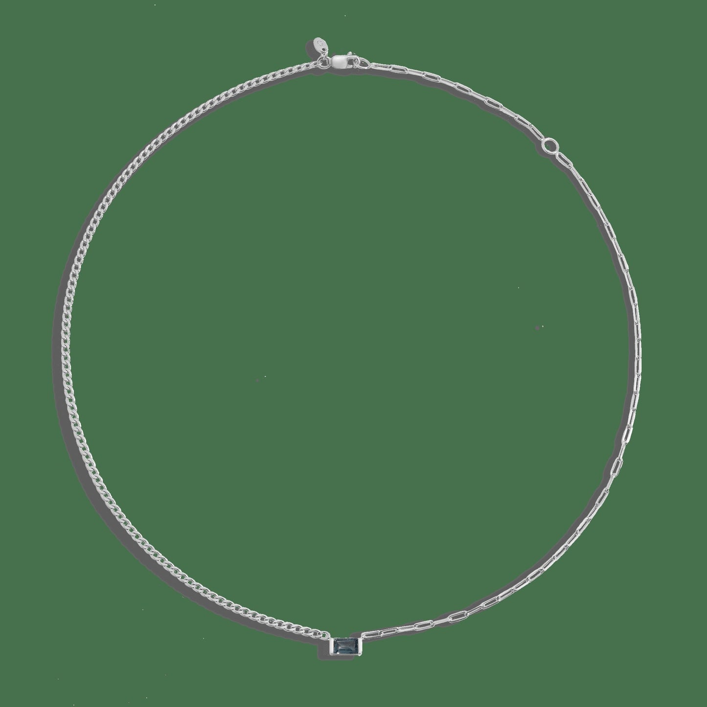 AURATE X MICHELLE: Tranquility Blue Topaz Chain Necklace