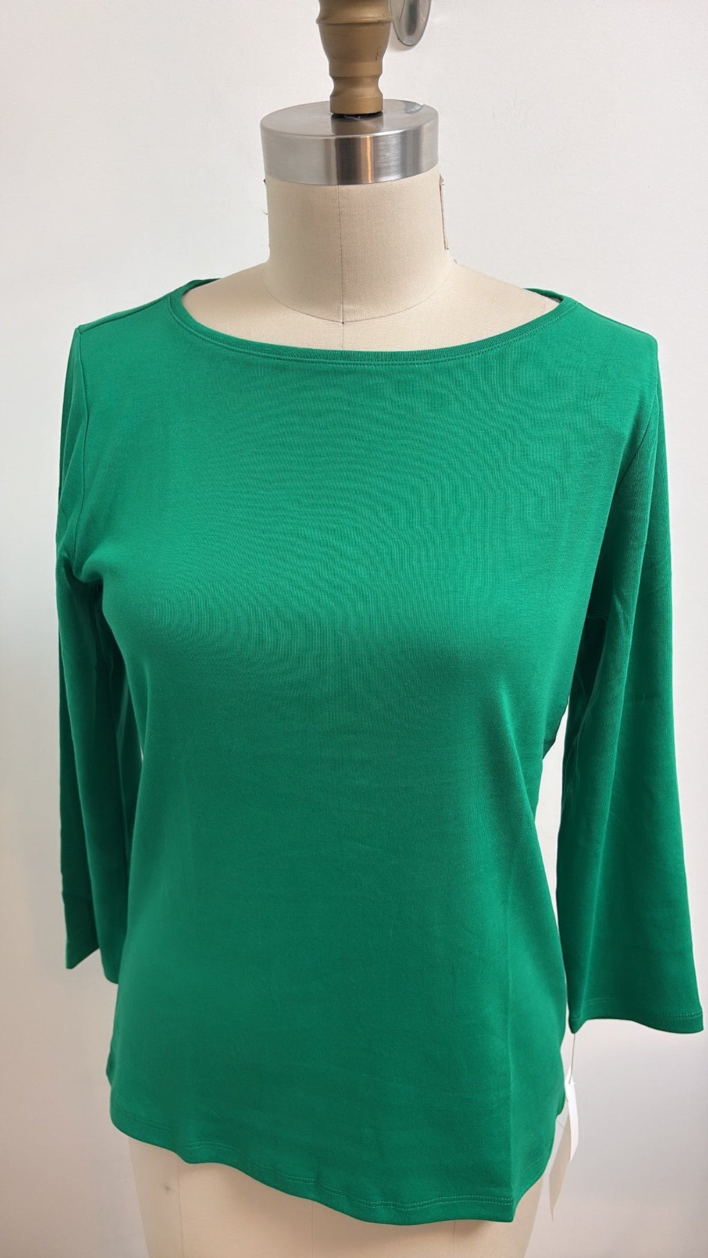 New Talbots Green 100% Pima Cotton Tee, M