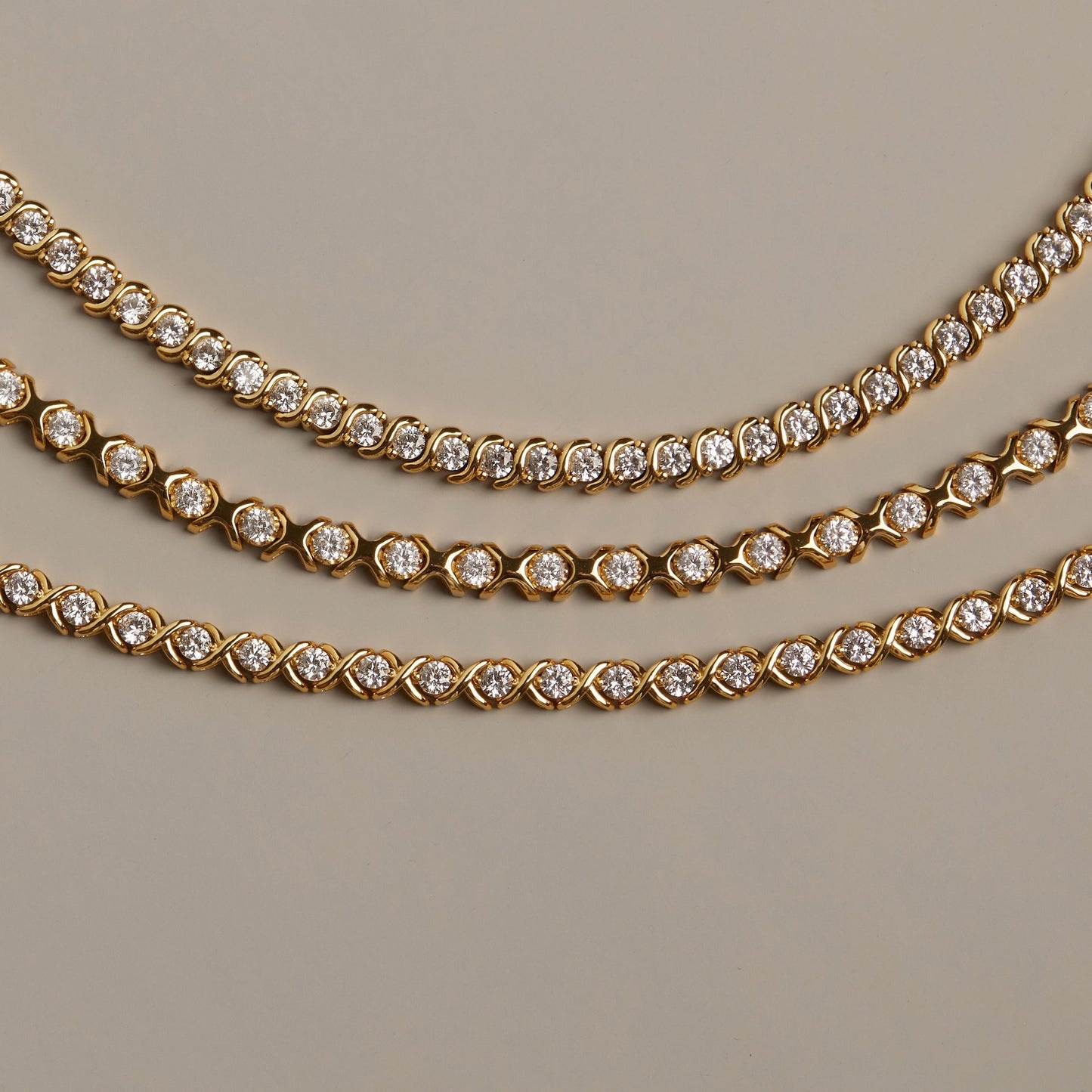 Lab Grown White Sapphire S Estate Tennis Bracelet