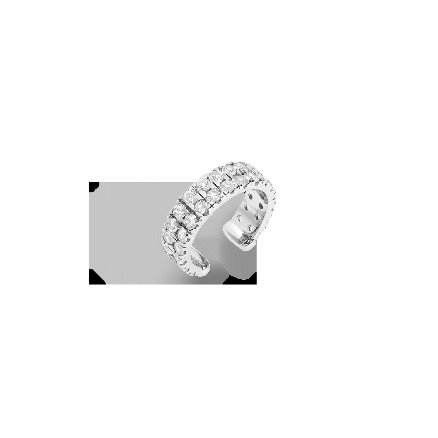 Lab Grown White Sapphire Double Ear Cuff