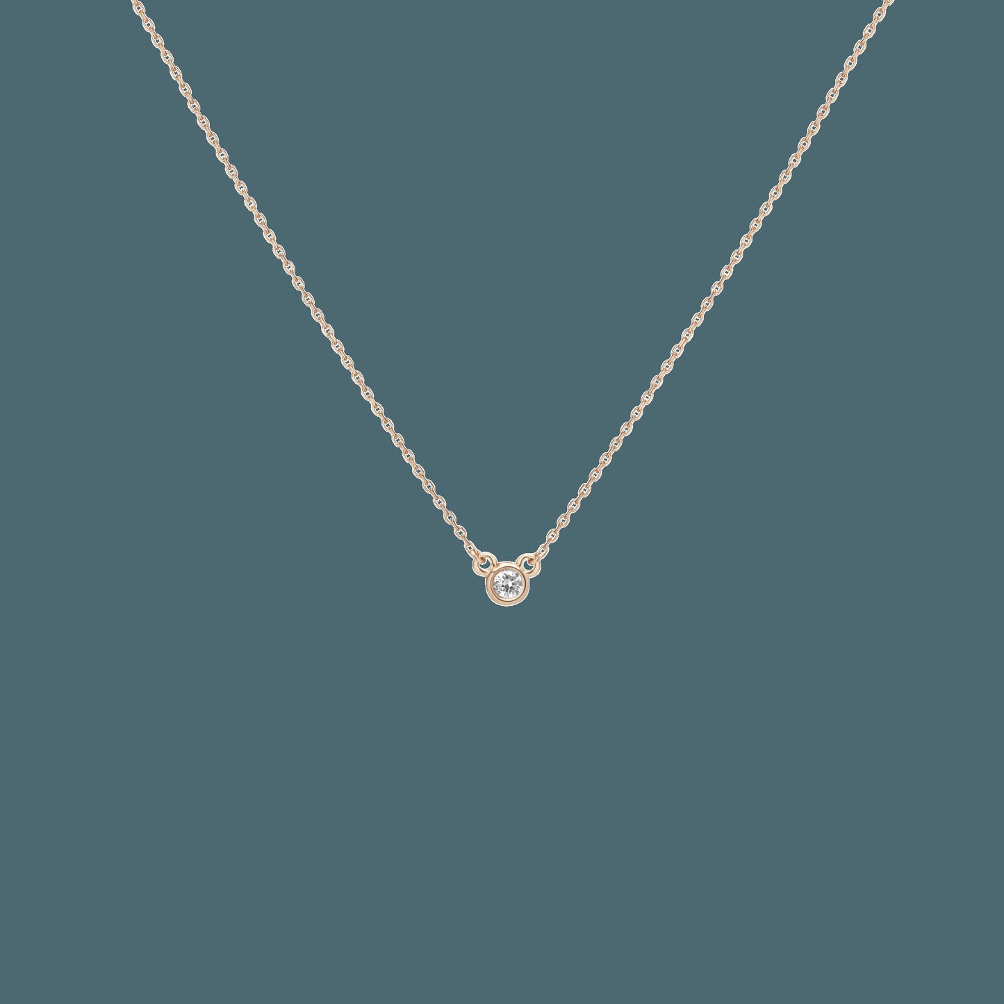 Mini Diamond Bezel Necklace