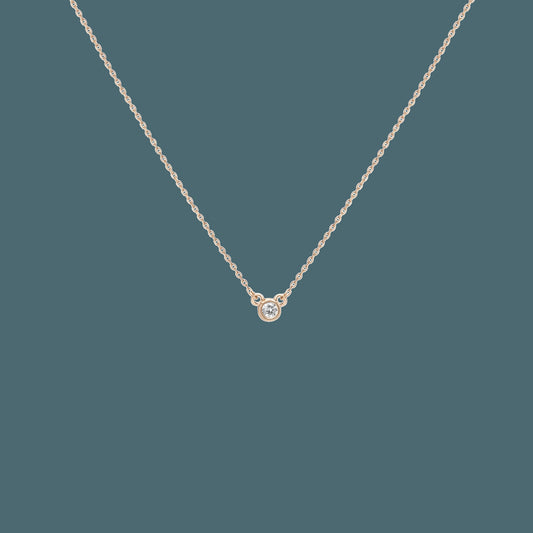 Mini Diamond Bezel Necklace