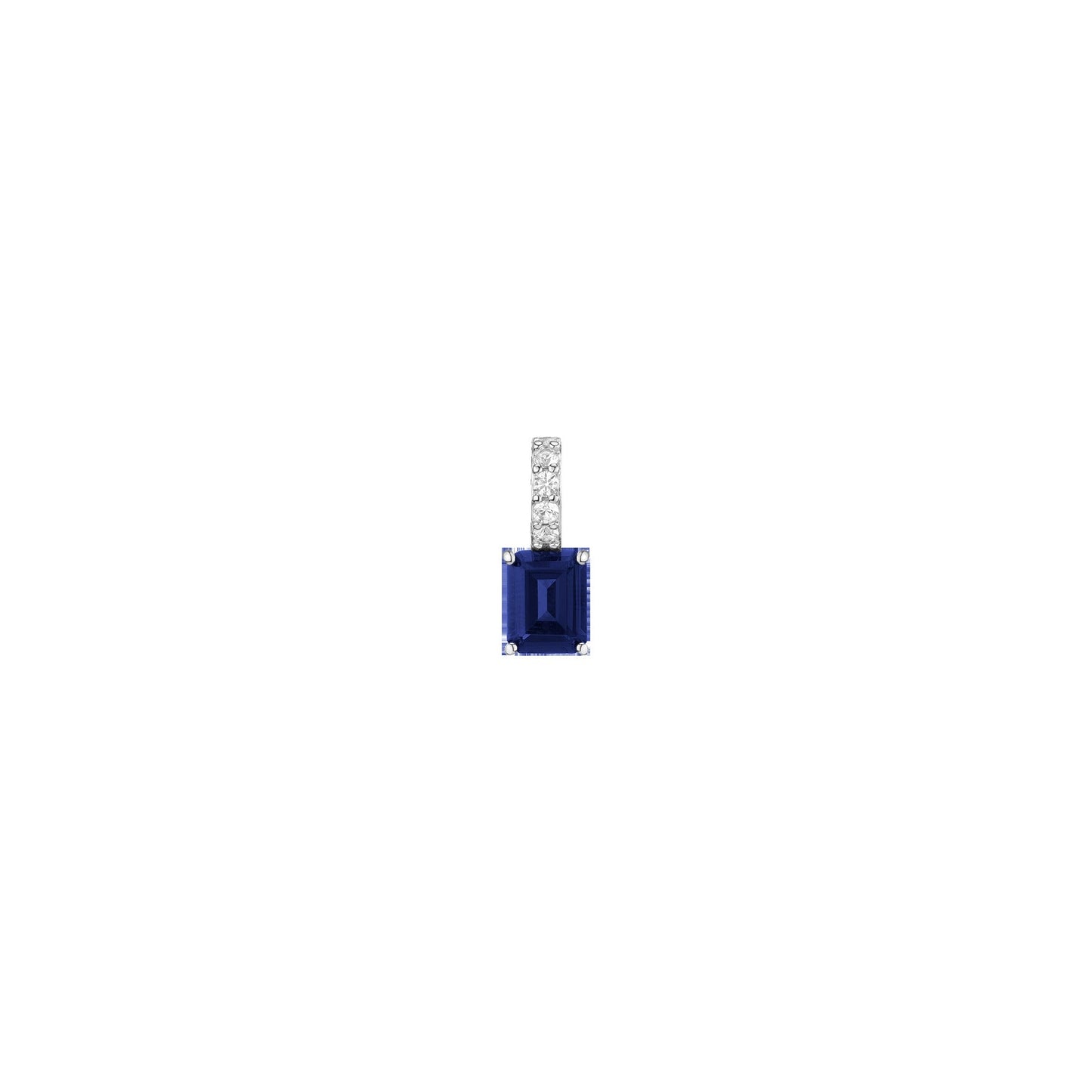 Emerald Cut Tennis Charm Pendant