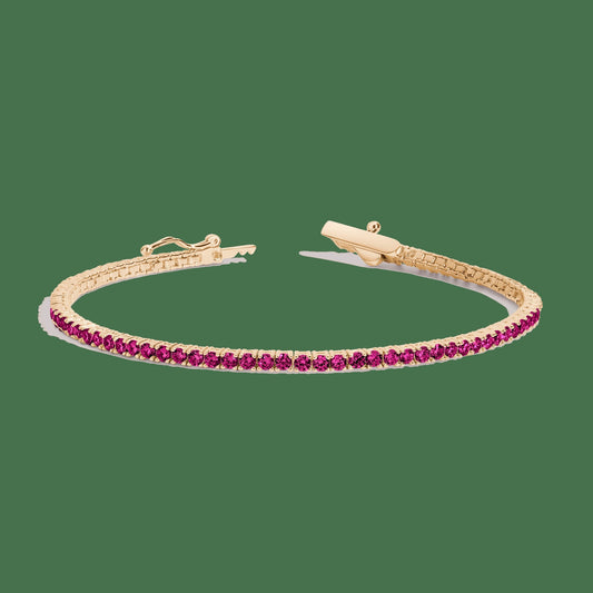 Lab Grown Red Ruby Tennis Bracelet