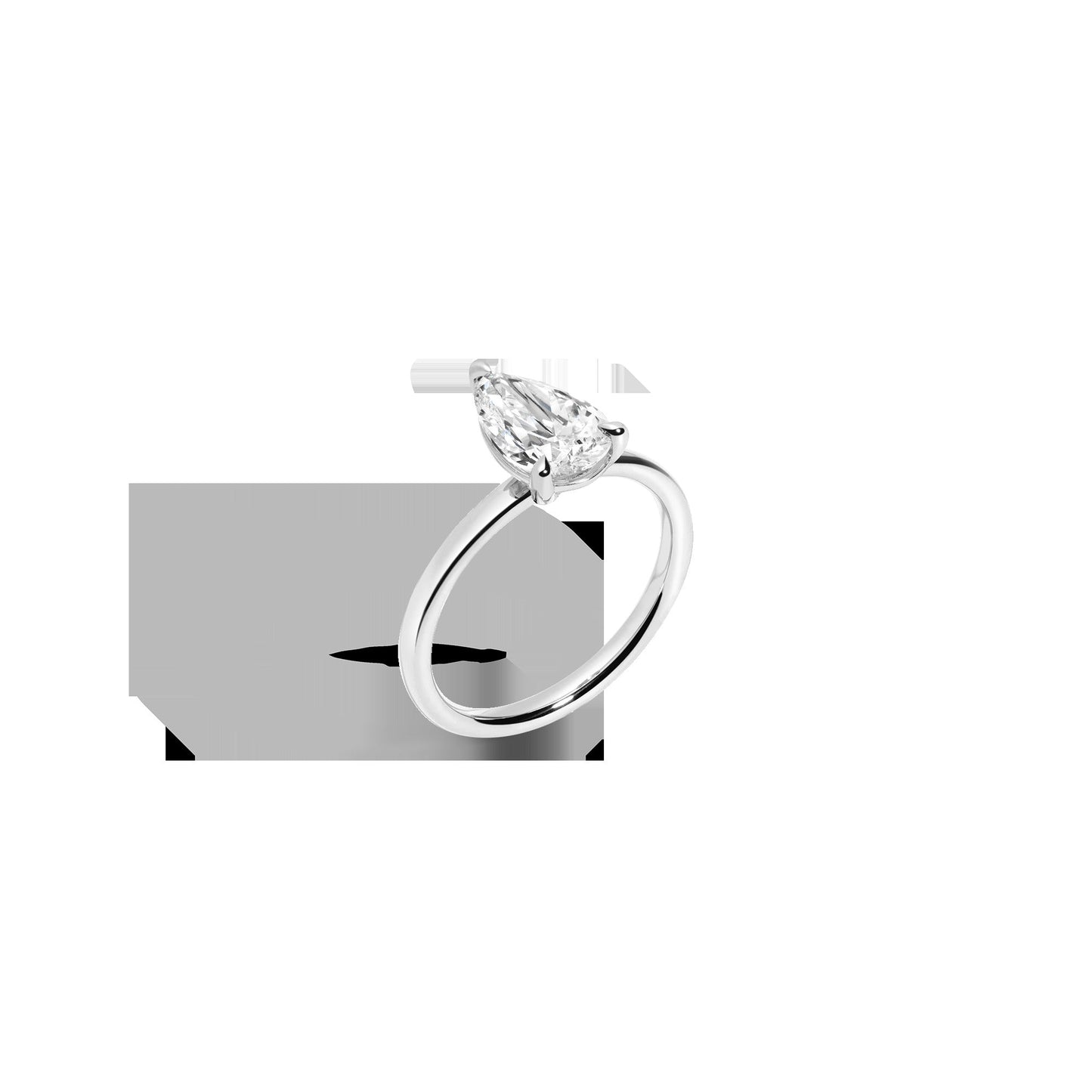 2ct Pear Lab Grown Diamond Solitaire Ring