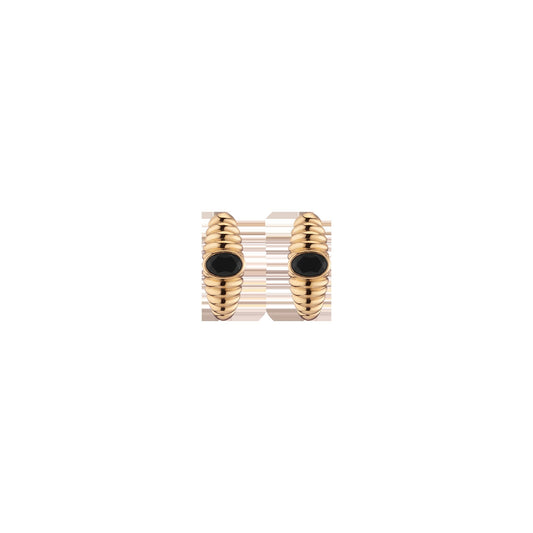 Lab Grown Black Sapphire Art Deco Earrings