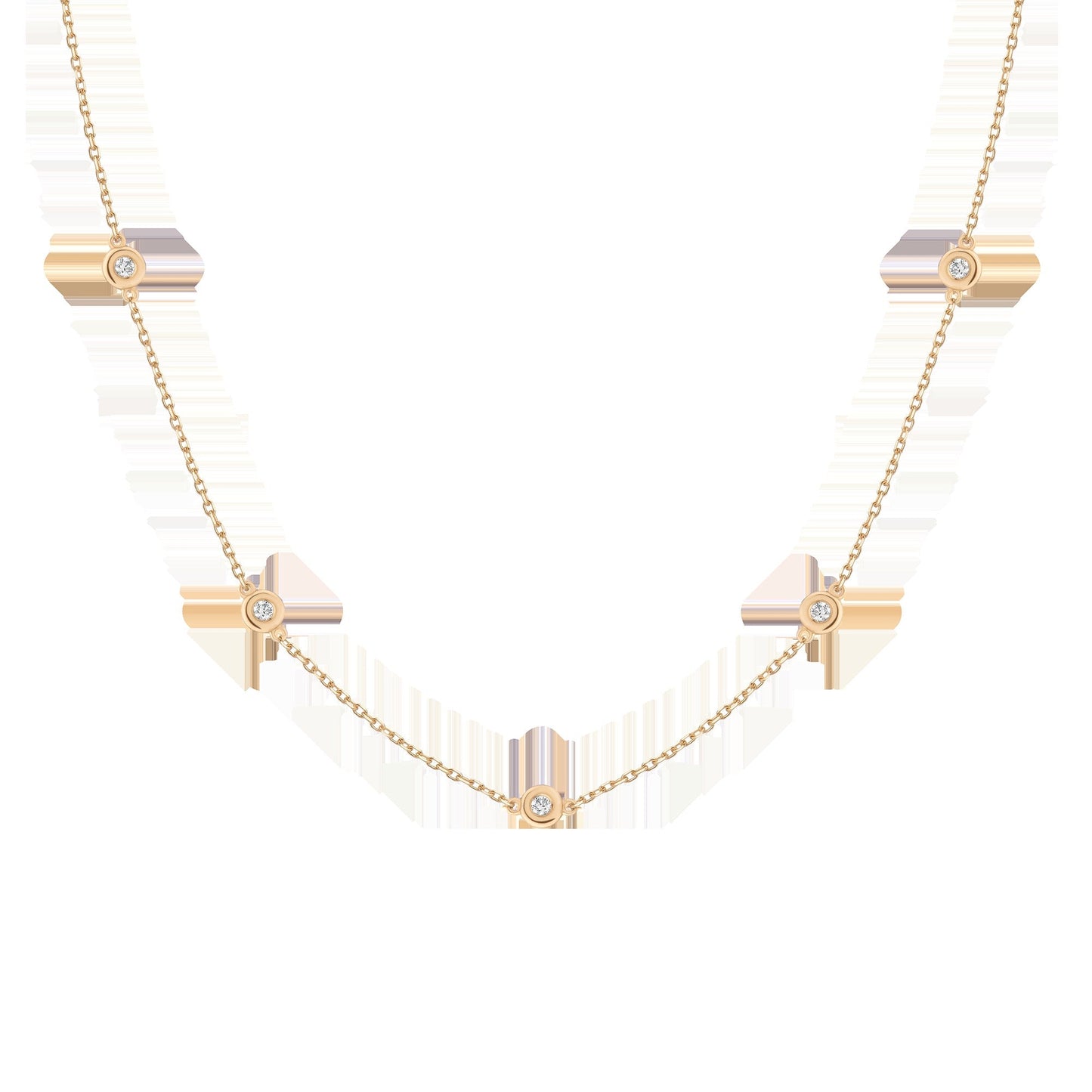 Bold Lab Grown Diamond Station Necklace