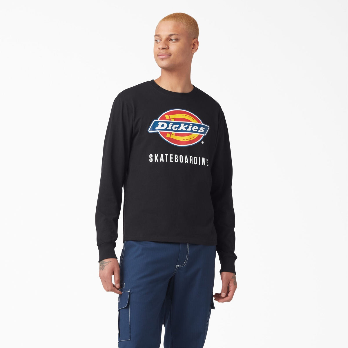 DICKIES - SKATEBOARDING LOGO GRAPHIC LONGSLEEVE BLACK