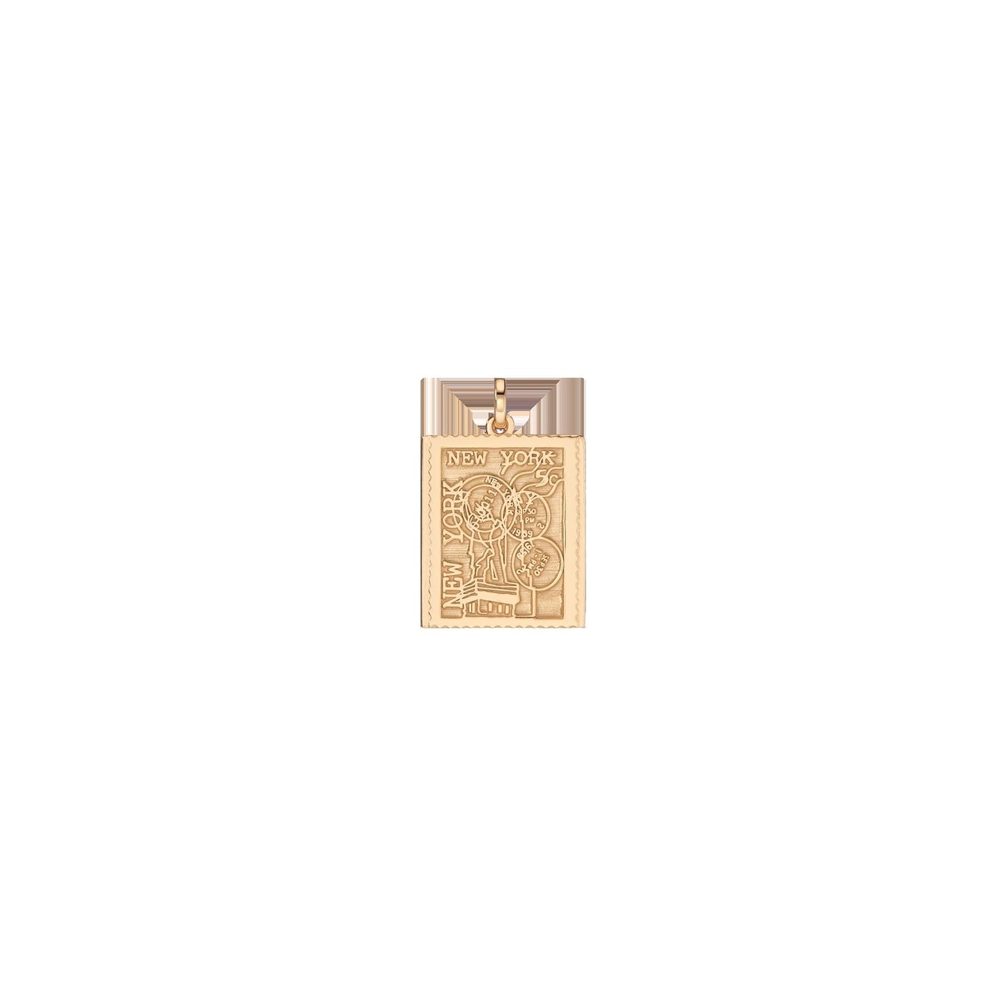 Vintage City Stamp Charm