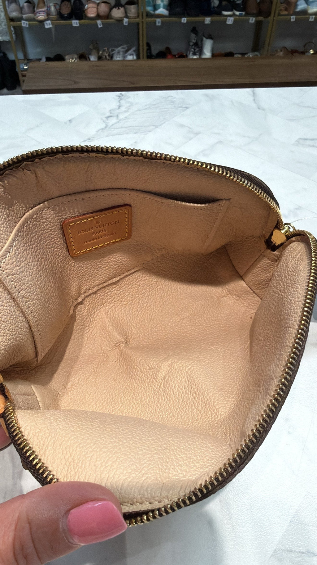 Louis Vuitton Monogram Cosmetic Pouch, 6.7"x4.7"