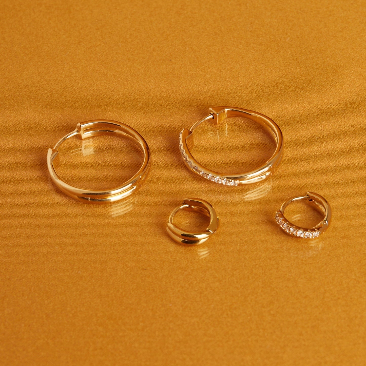 Crossover Huggie Earrings