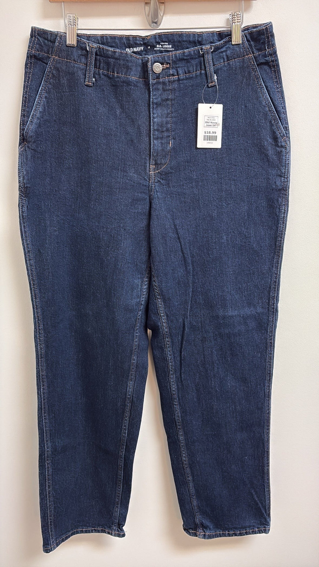 Old Navy High Rise OG Loose 29" Inseam Jeans, 14