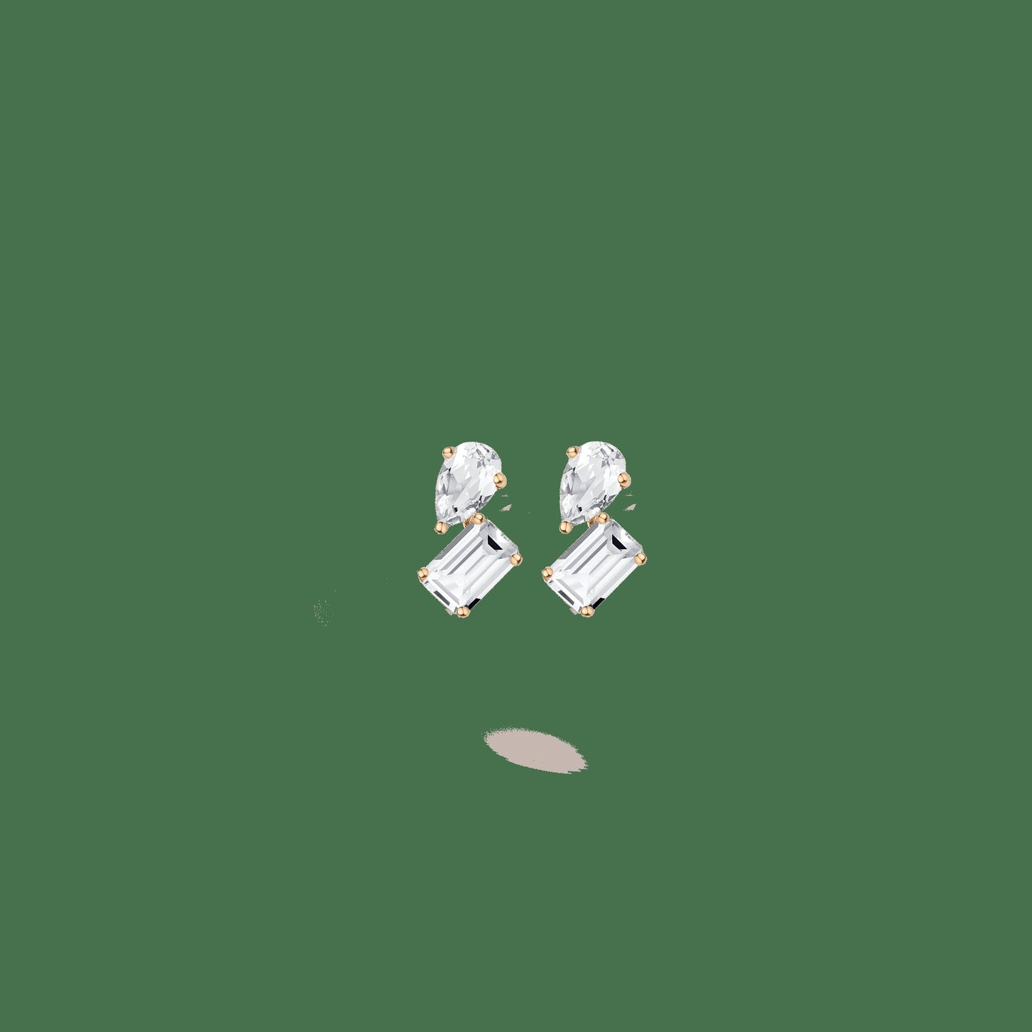 Toi et Moi Gemstone Mini Heirloom Earring