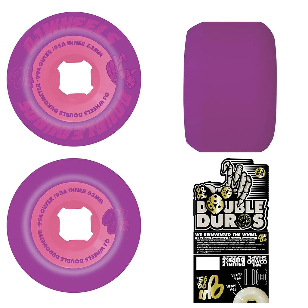 OJS - DOUBLE DURO PURPLE WHEELS 99A/95A 53MM