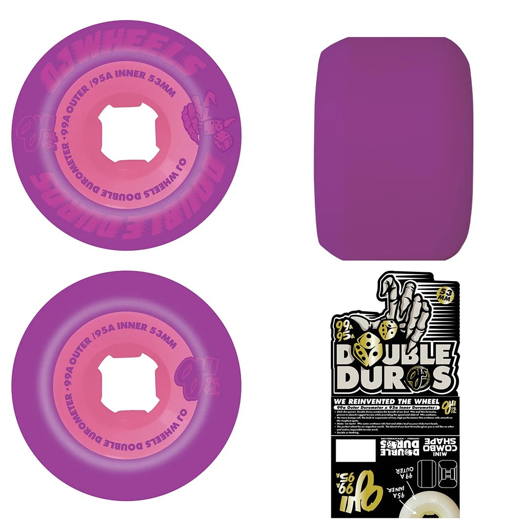 OJS - DOUBLE DURO PURPLE WHEELS 99A/95A 53MM