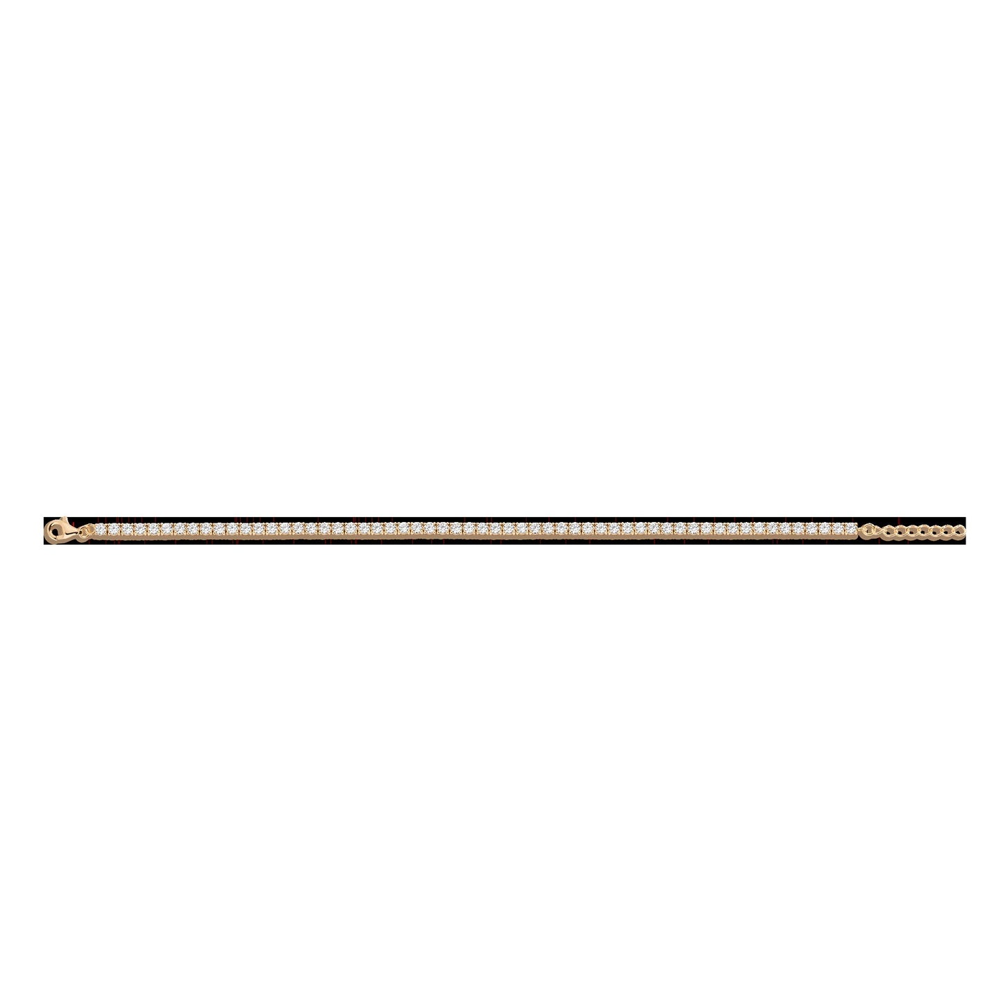 Lab Grown White Sapphire Tennis Anklet