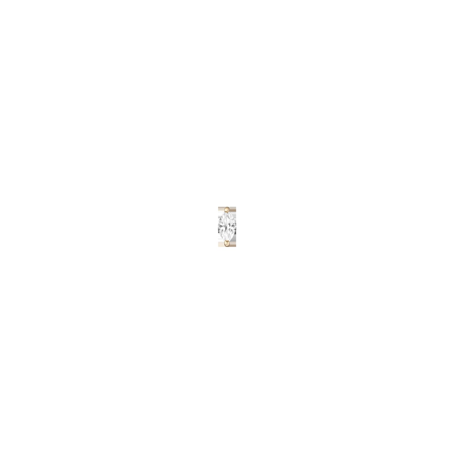 Lab Grown White Sapphire Marquise Stud Earrings