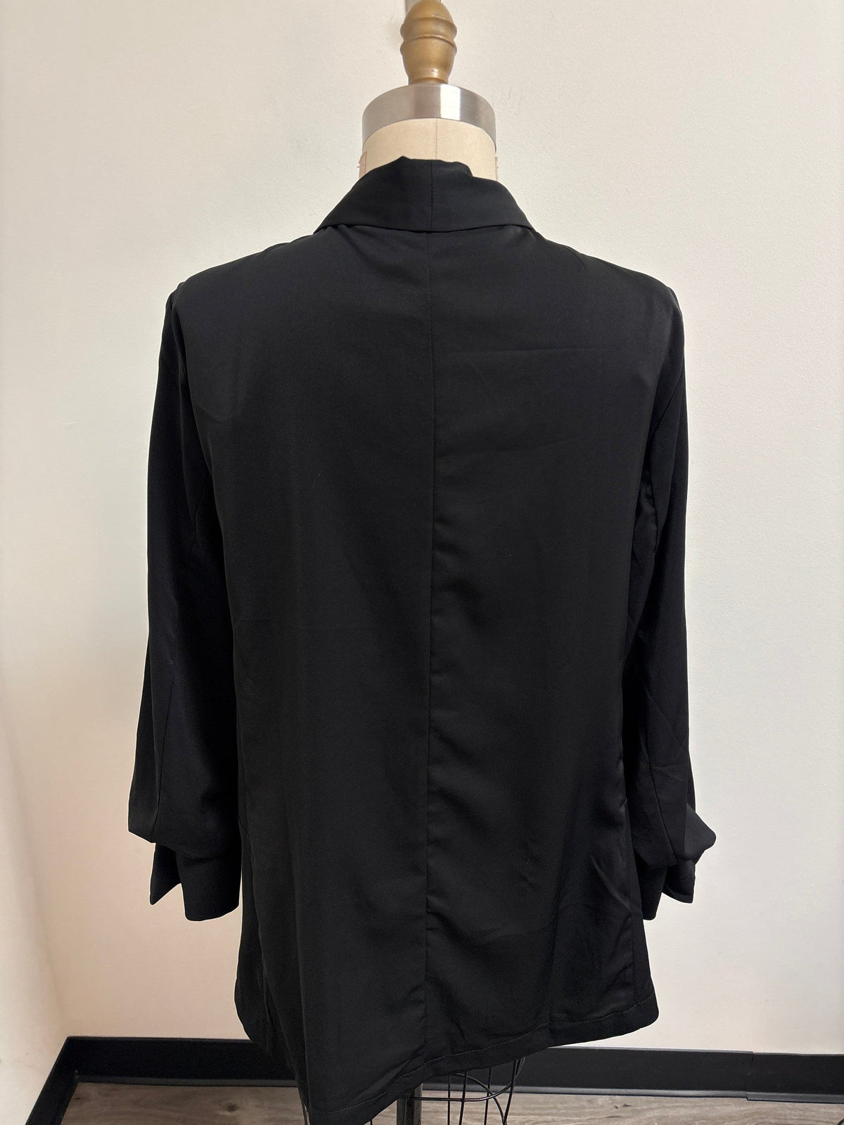 Kori America Open Front Black Blazer Jacket, XL