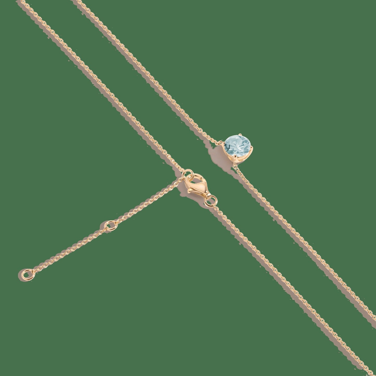 Round Gemstone Solitaire Necklace