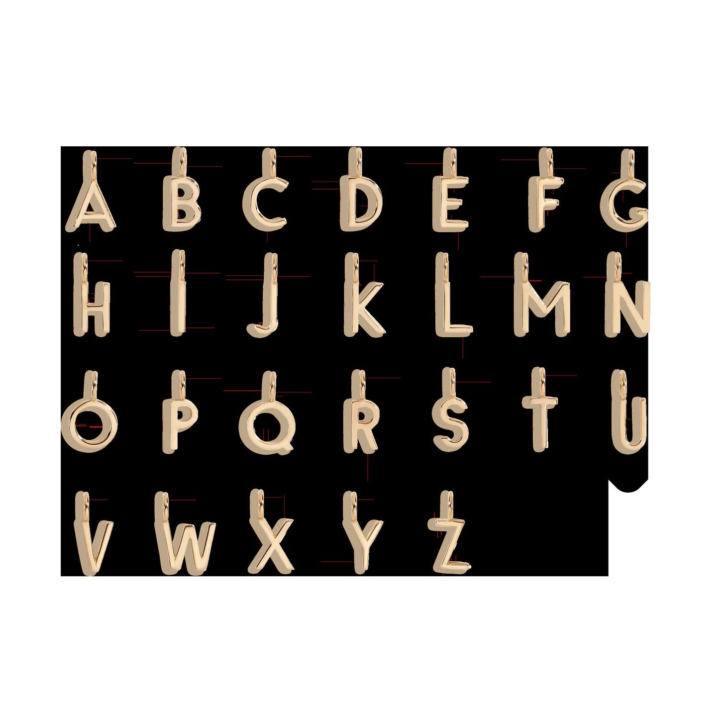 Classic Gold Letter Pendant