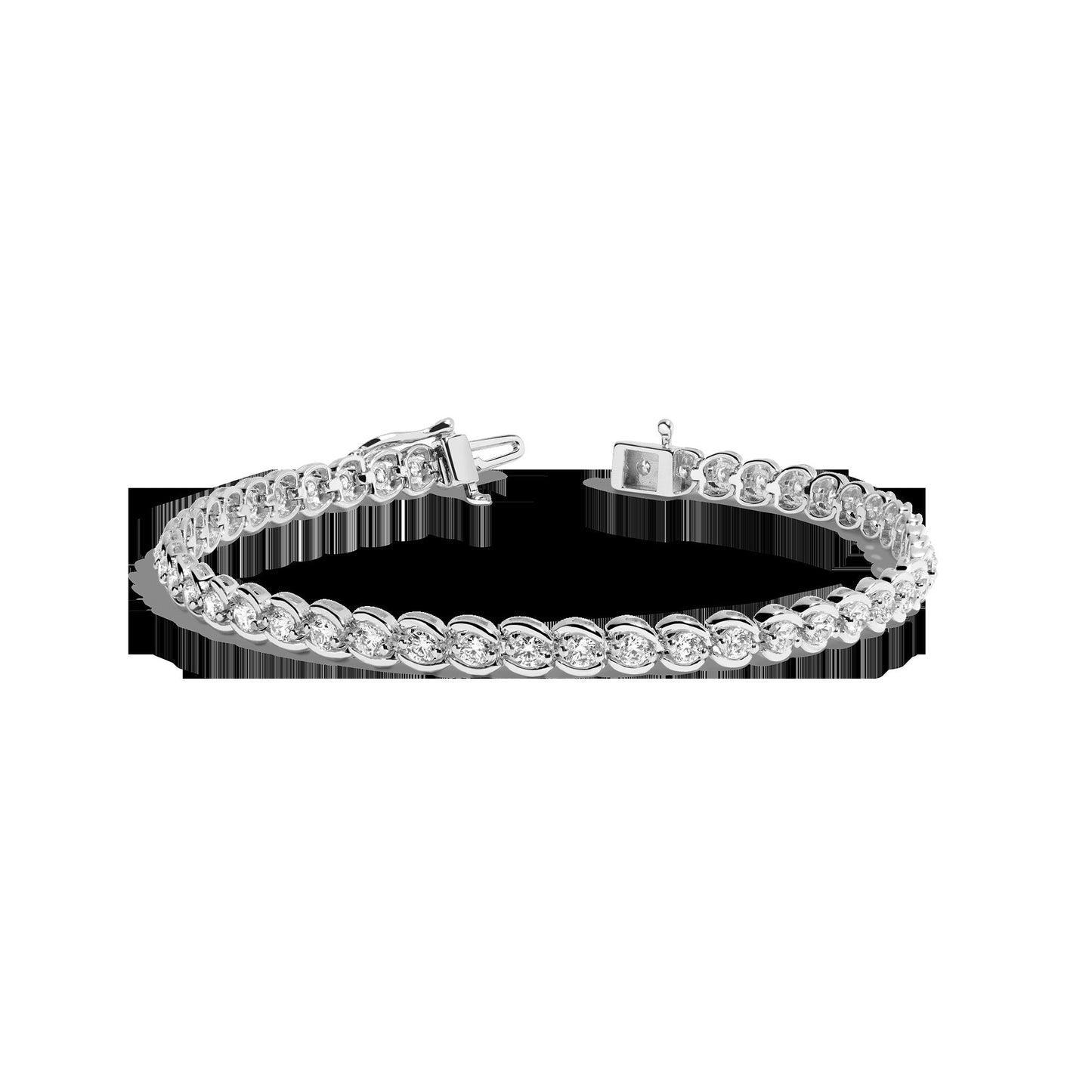 Lab Grown Diamond Bezel Estate Tennis Bracelet