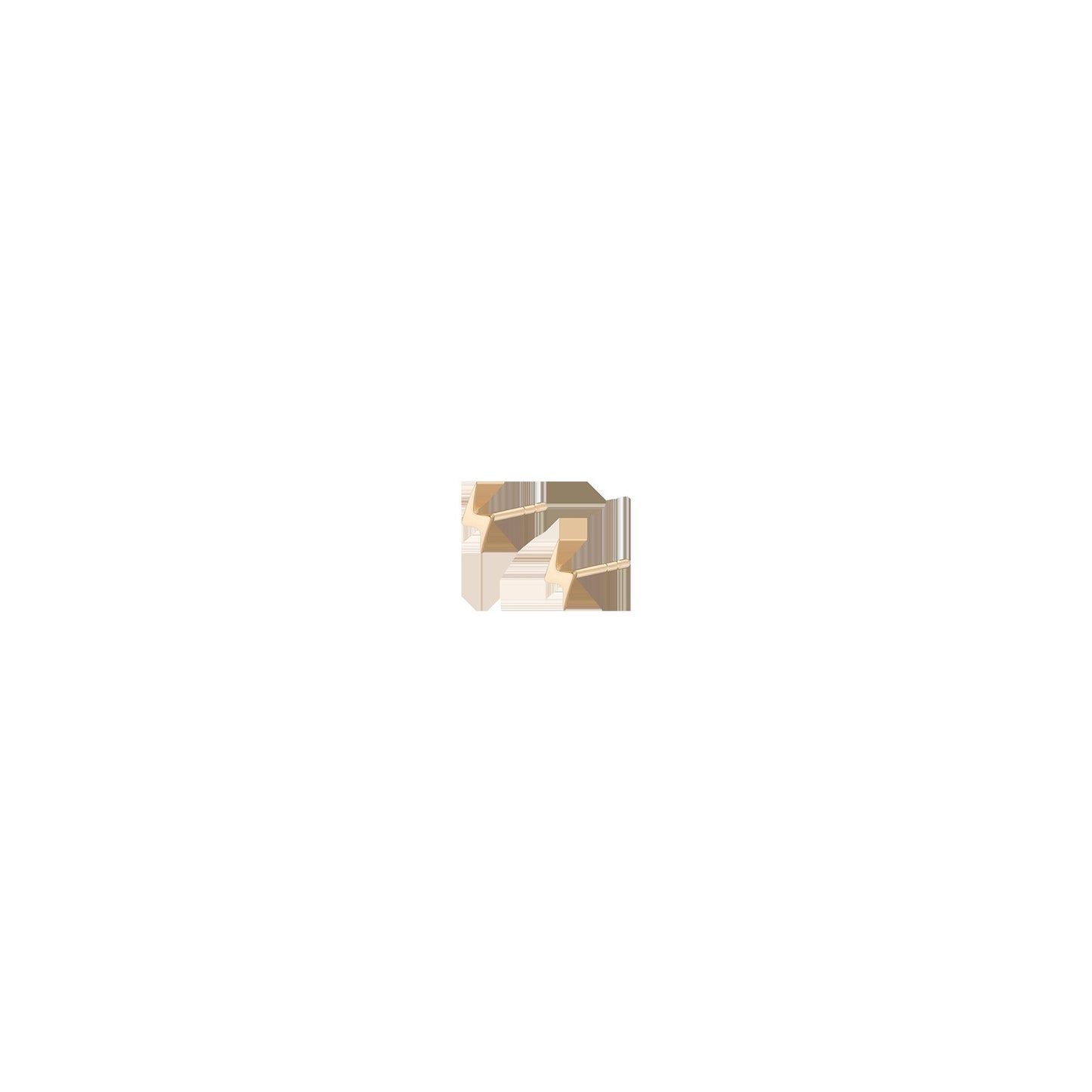 Gold Bolt Stud Earrings