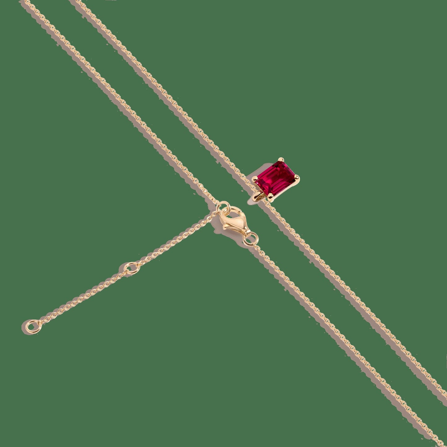 Emerald Gemstone Solitaire Necklace