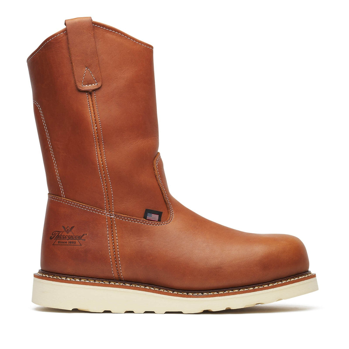 Thorogood American Heritage – 11′′ Tobacco Safety Toe – Pull-on Wellington