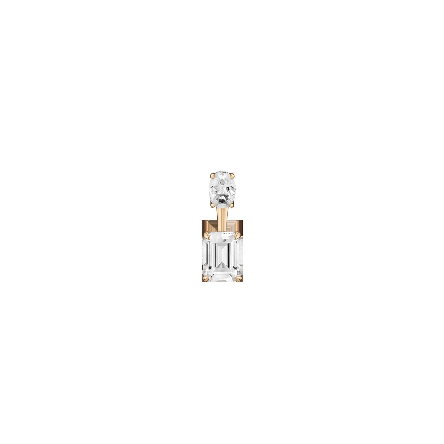 Lab Grown White Sapphire Ear Jacket
