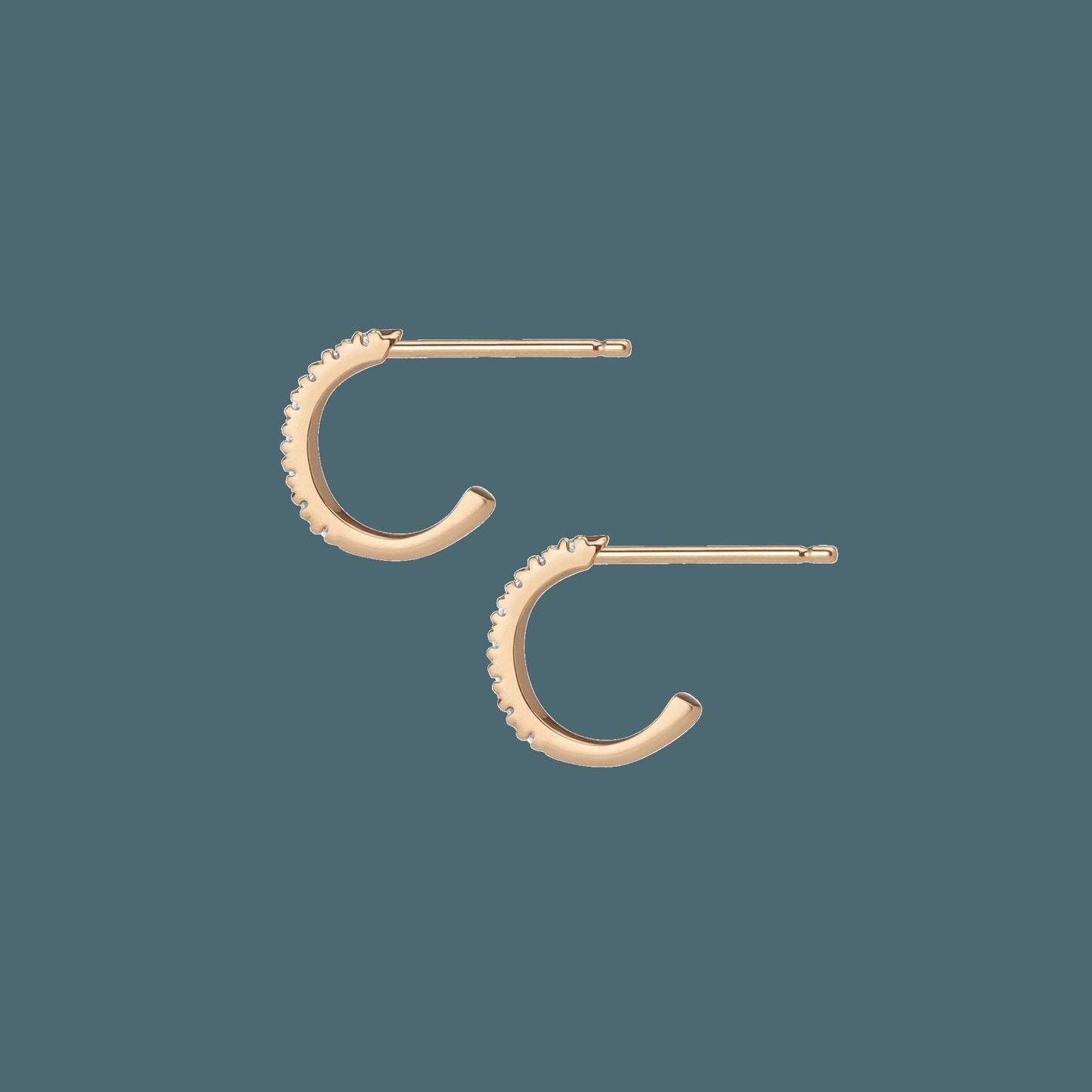Diamond Huggie Earrings