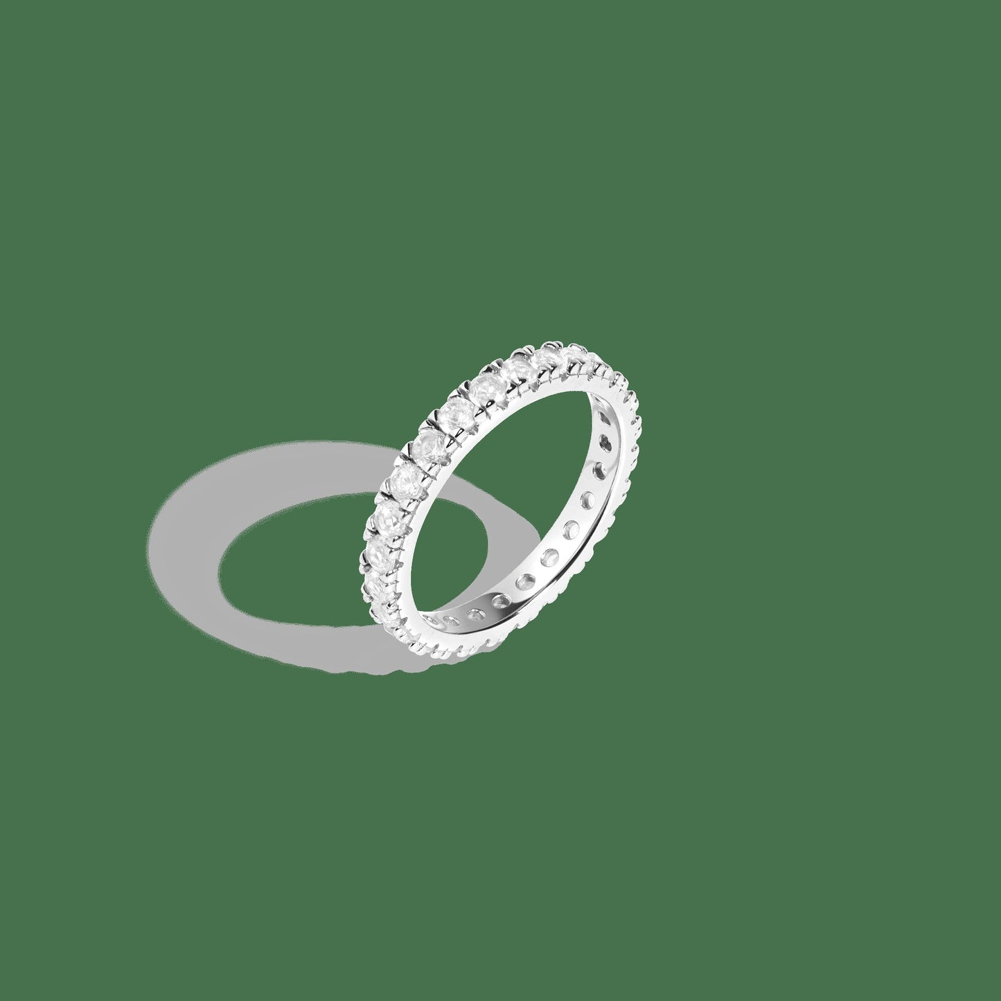 Lab Grown White Sapphire Eternity Ring