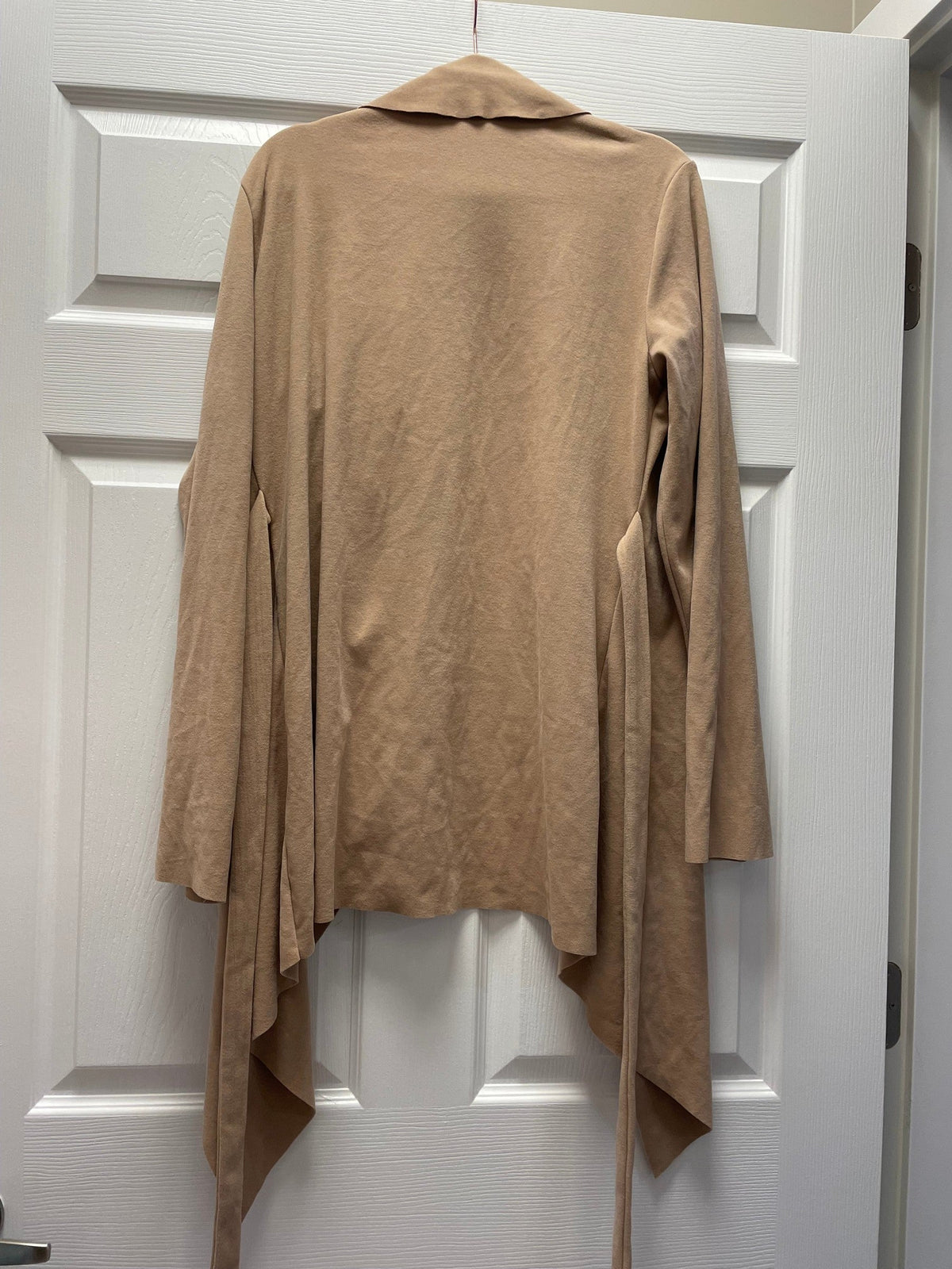 Drapey Micro Fibre Tan Coat Sz L