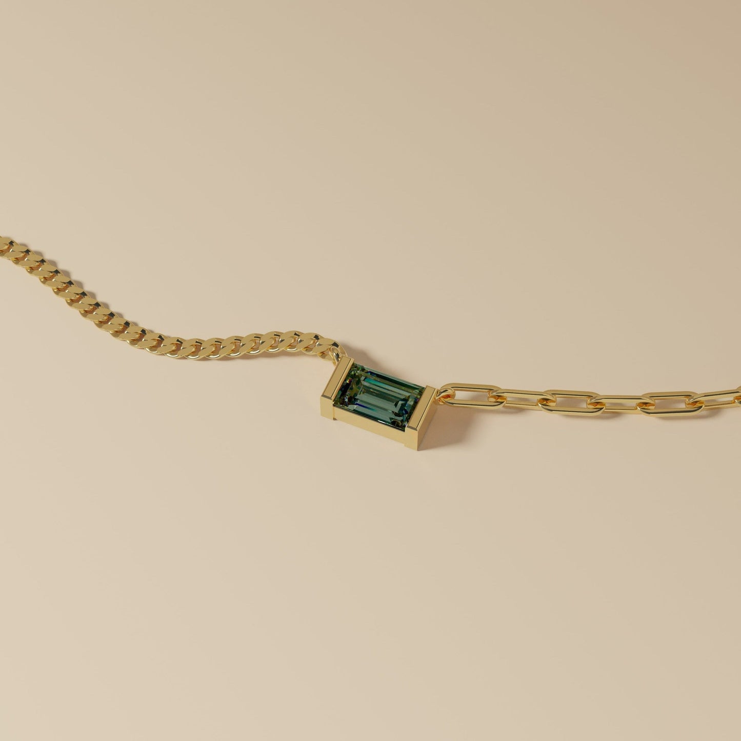 AURATE X MICHELLE: Tranquility Blue Topaz Chain Necklace