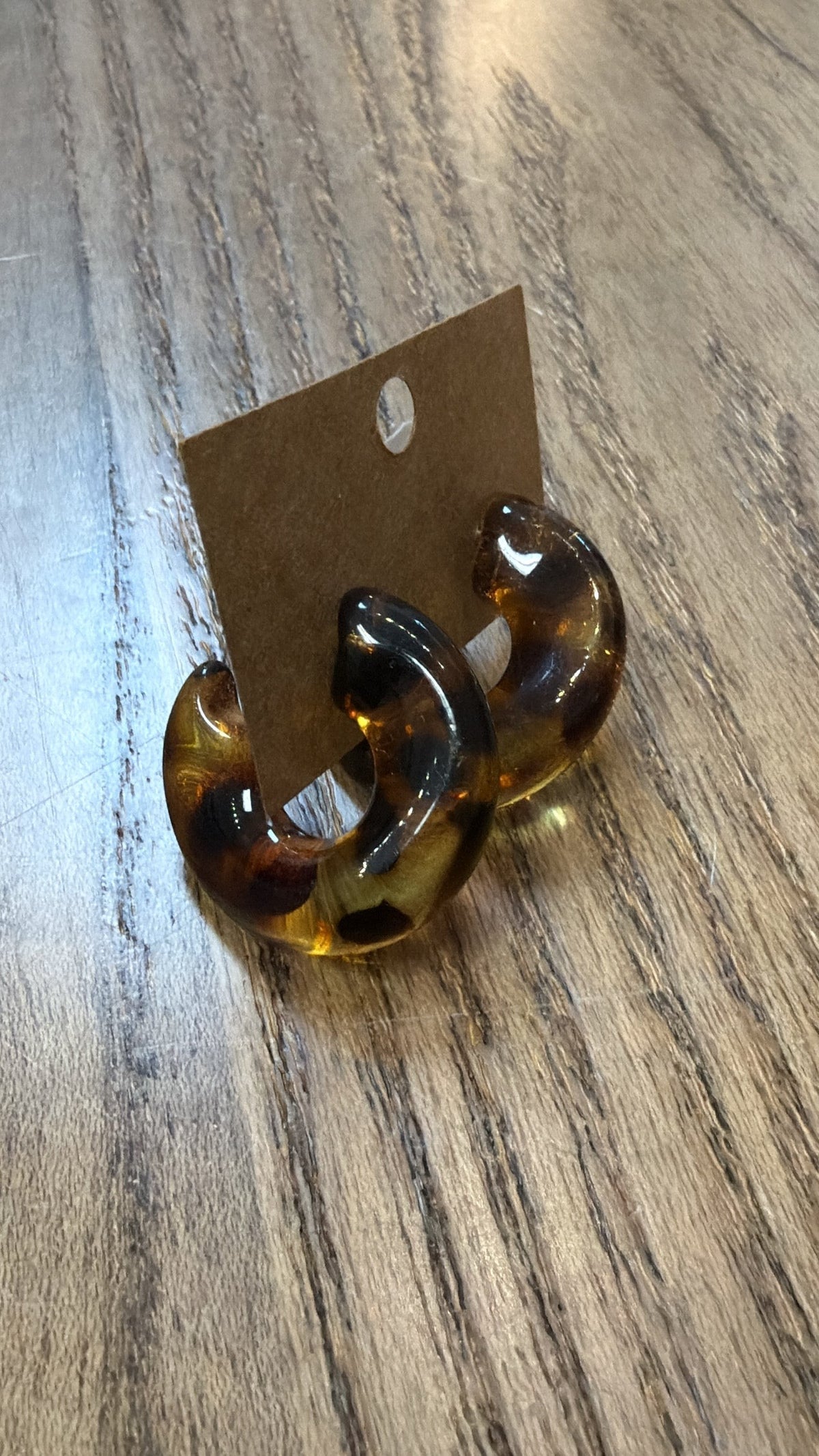Tortoise Hoop Earrings