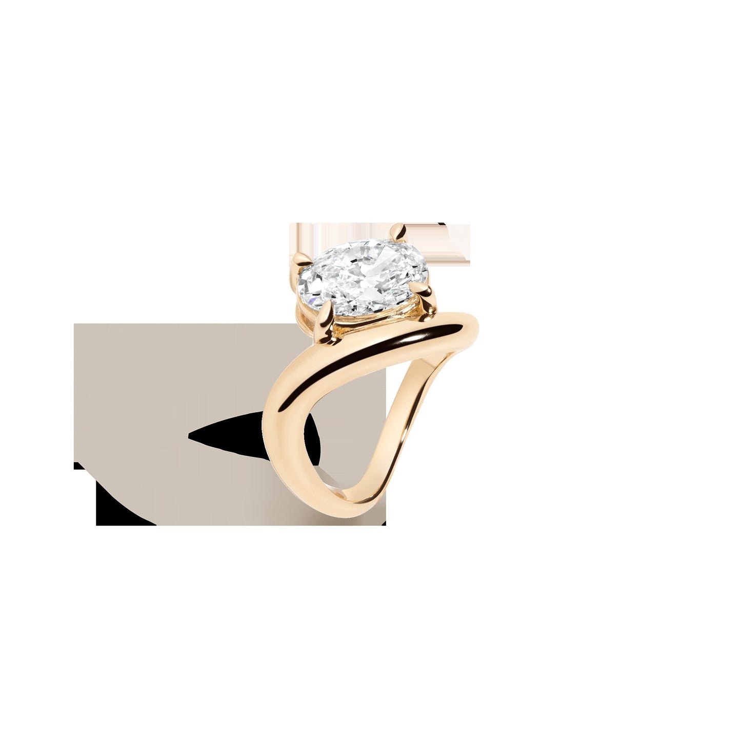 3ct Oval Lab Grown Diamond Floating Ring