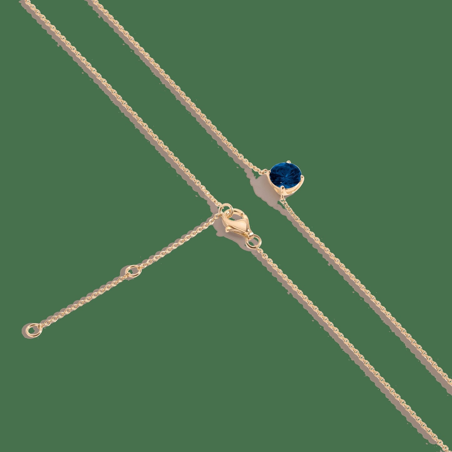 Round Gemstone Solitaire Necklace